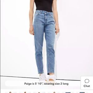 AE crossover mom jeans